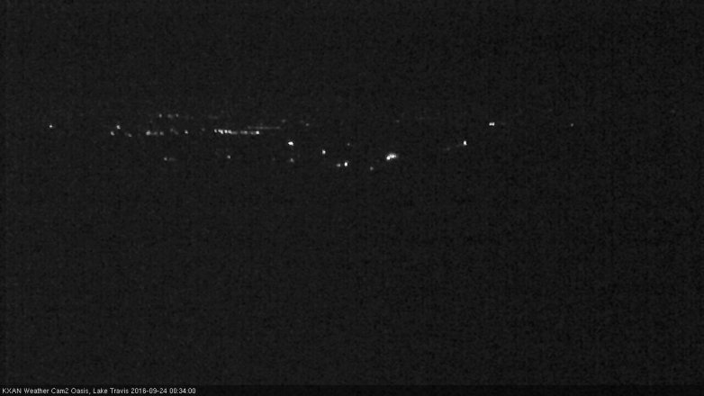 Lake Travis webcam, September 23, 2016 11:50 PM CT