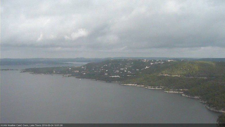 Lake Travis webcam, September 24, 2016 9:10 AM CT