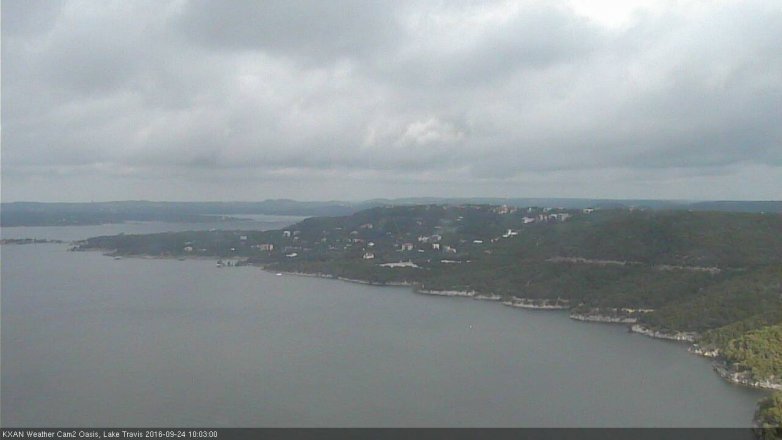 Lake Travis webcam, September 24, 2016 9:30 AM CT