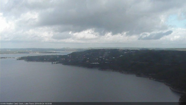 Lake Travis webcam, September 24, 2016 9:50 AM CT