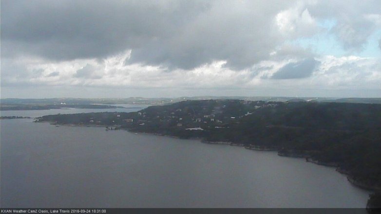 Lake Travis webcam, September 24, 2016 9:55 AM CT