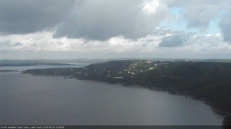 Lake Travis webcam, September 24, 2016 10:00 AM CT