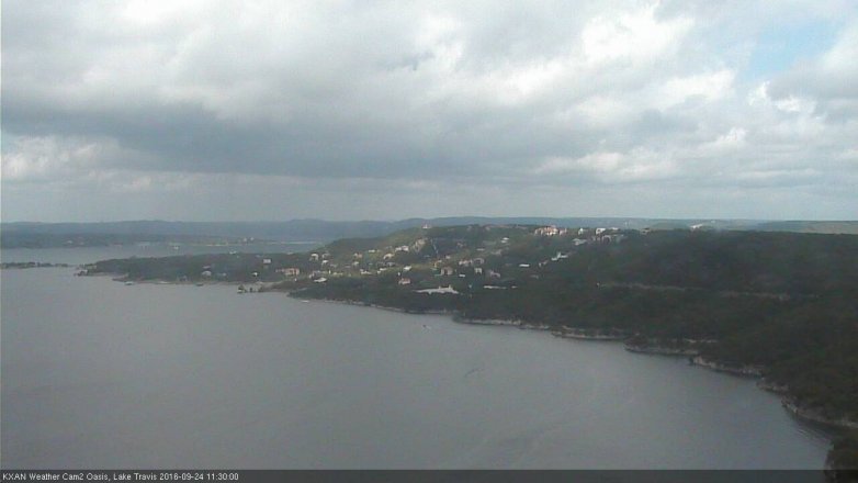 Lake Travis webcam, September 24, 2016 10:50 AM CT