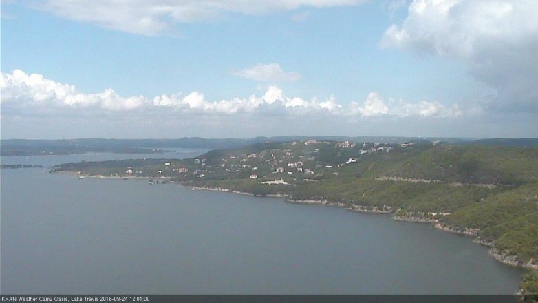 Lake Travis webcam, September 24, 2016 11:15 AM CT