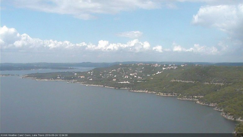 Lake Travis webcam, September 24, 2016 11:25 AM CT