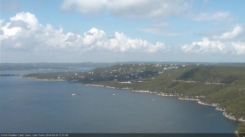 Lake Travis webcam, September 24, 2016 11:35 AM CT