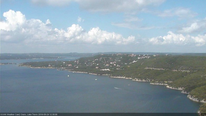Lake Travis webcam, September 24, 2016 11:40 AM CT