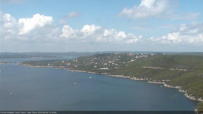Lake Travis webcam, September 24, 2016 11:55 AM CT