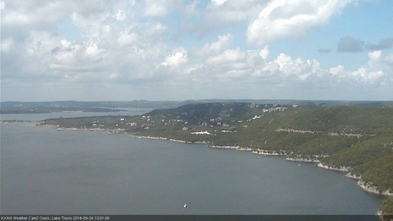 Lake Travis webcam, September 24, 2016 12:15 PM CT
