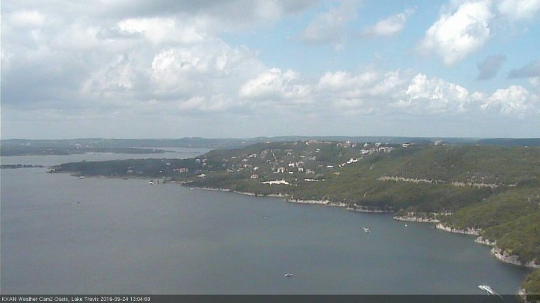 Lake Travis webcam, September 24, 2016 12:20 PM CT