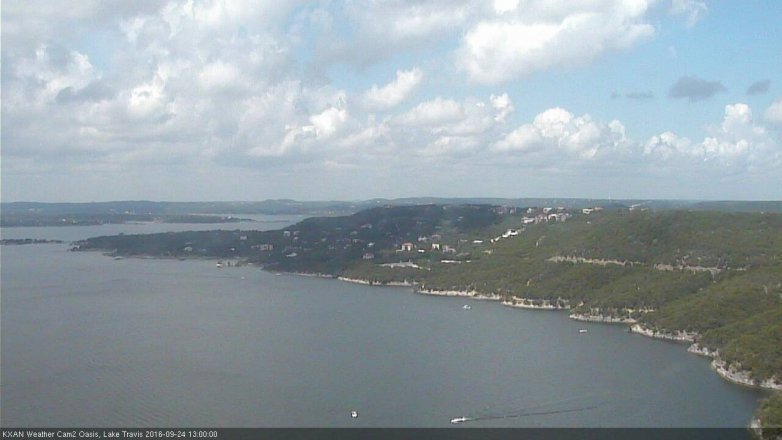 Lake Travis webcam, September 24, 2016 12:25 PM CT