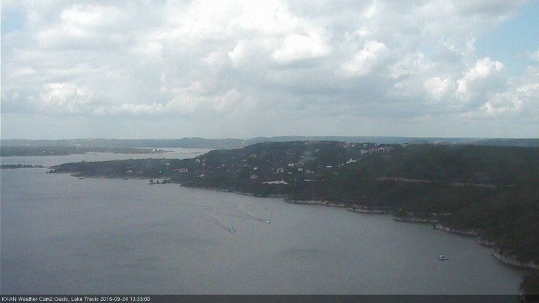 Lake Travis webcam, September 24, 2016 1:00 PM CT