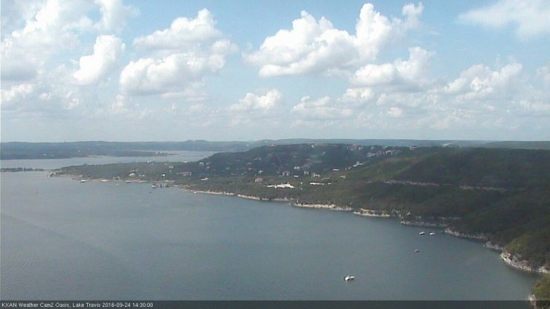 Lake Travis webcam, September 24, 2016 2:00 PM CT