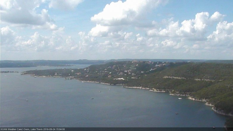 Lake Travis webcam, September 24, 2016 2:10 PM CT