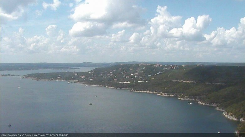 Lake Travis webcam, September 24, 2016 2:25 PM CT