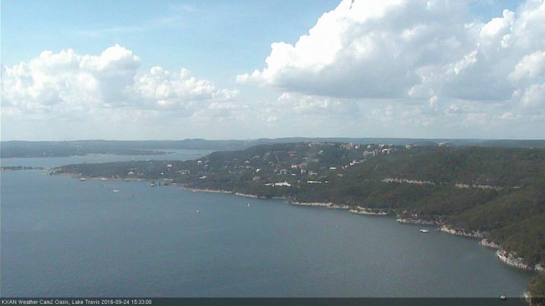 Lake Travis webcam, September 24, 2016 2:40 PM CT