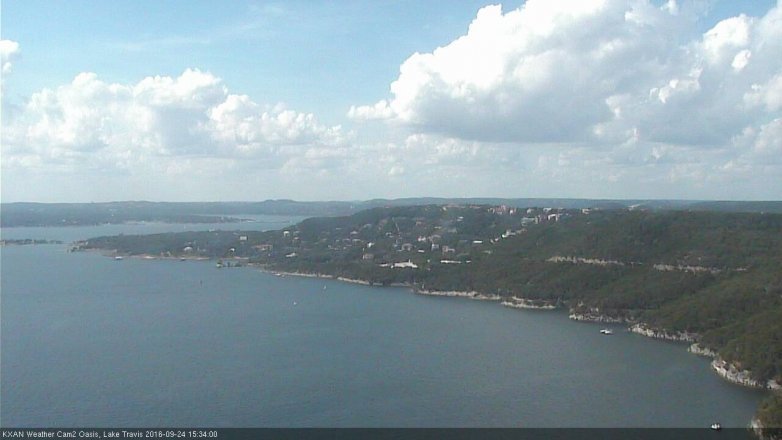 Lake Travis webcam, September 24, 2016 2:45 PM CT