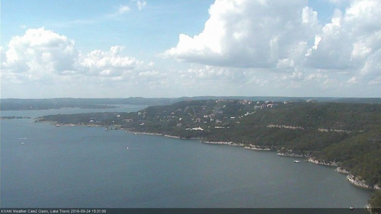 Lake Travis webcam, September 24, 2016 3:00 PM CT