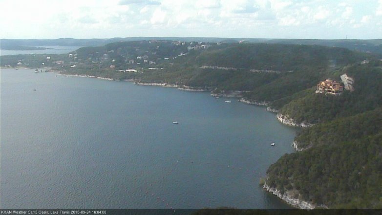 Lake Travis webcam, September 24, 2016 3:15 PM CT