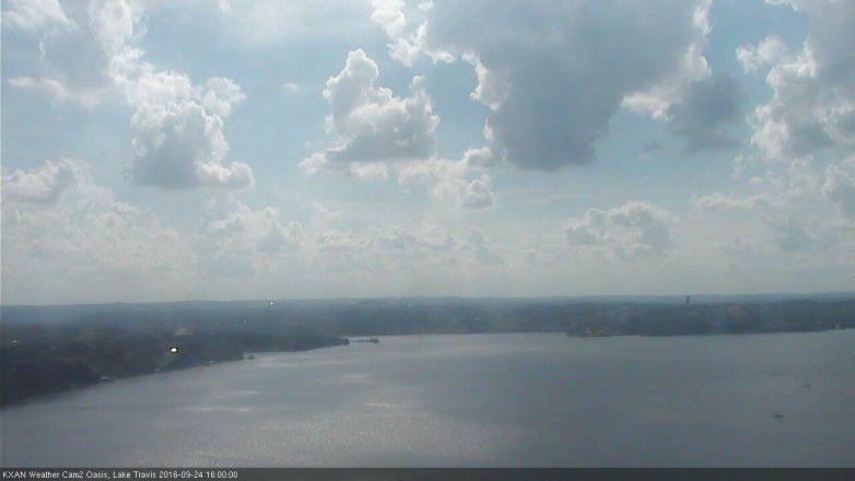 Lake Travis webcam, September 24, 2016 3:30 PM CT