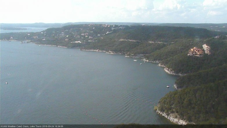 Lake Travis webcam, September 24, 2016 3:55 PM CT
