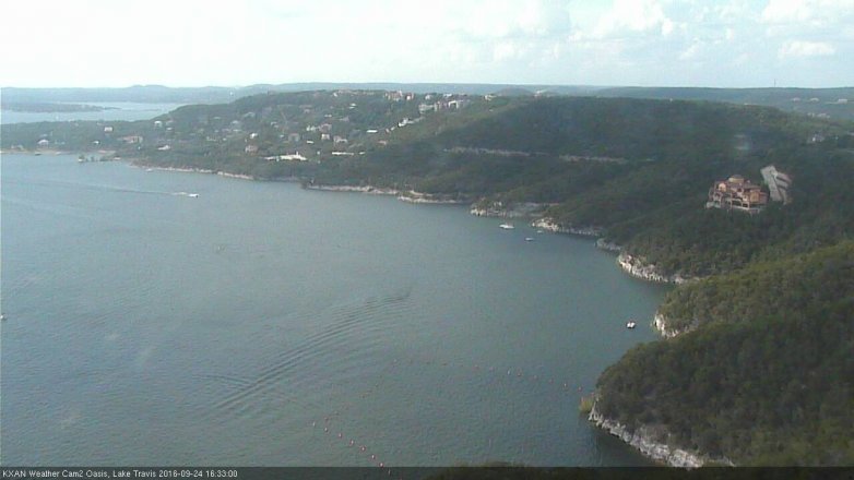 Lake Travis webcam, September 24, 2016 4:05 PM CT