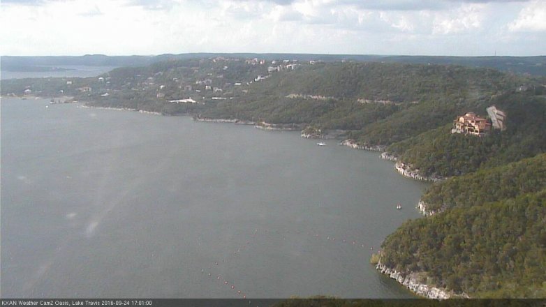 Lake Travis webcam, September 24, 2016 4:15 PM CT