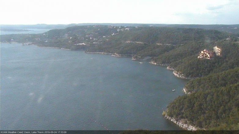 Lake Travis webcam, September 24, 2016 4:40 PM CT