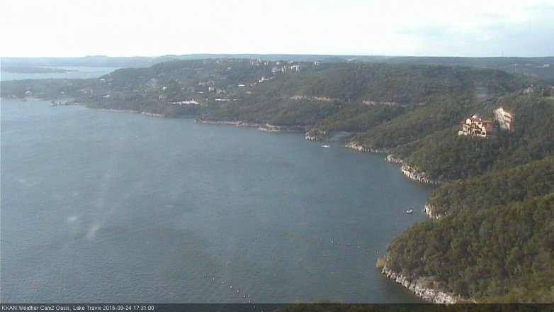 Lake Travis webcam, September 24, 2016 4:55 PM CT