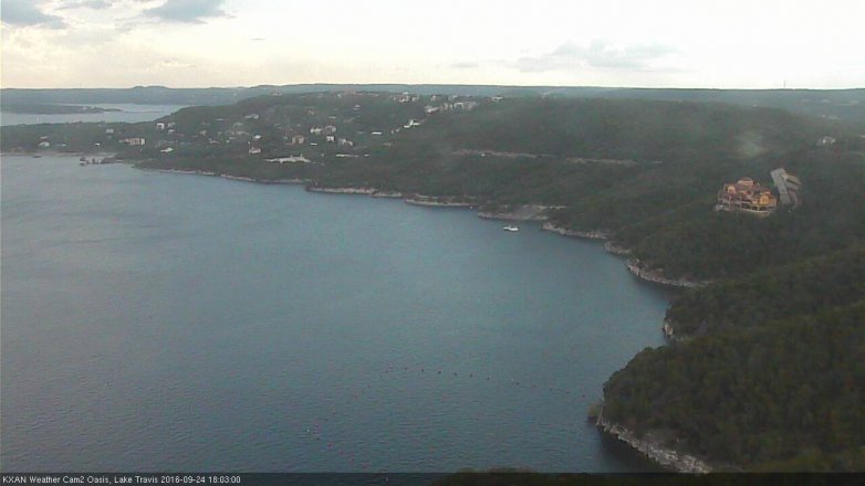 Lake Travis webcam, September 24, 2016 5:10 PM CT