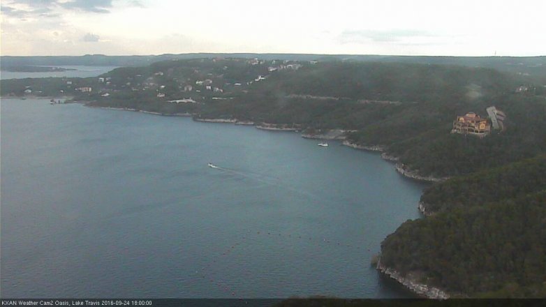 Lake Travis webcam, September 24, 2016 5:30 PM CT
