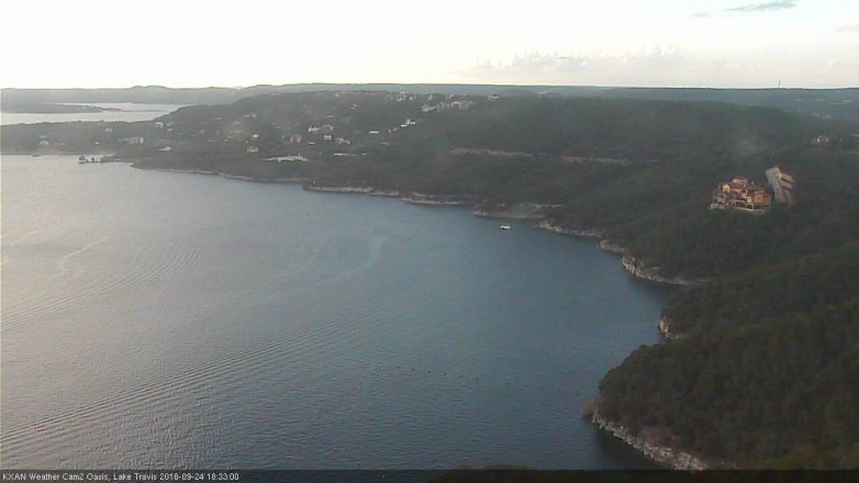 Lake Travis webcam, September 24, 2016 5:45 PM CT