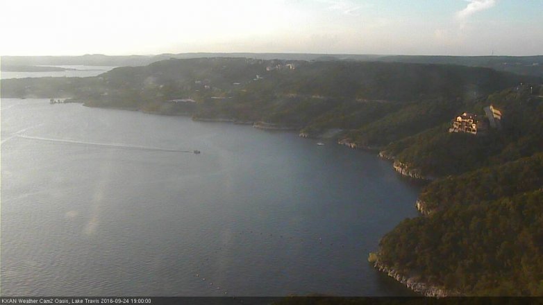 Lake Travis webcam, September 24, 2016 6:30 PM CT