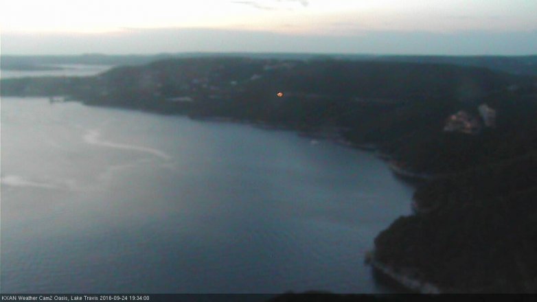 Lake Travis webcam, September 24, 2016 6:50 PM CT