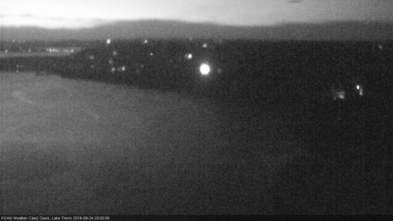 Lake Travis webcam, September 24, 2016 7:05 PM CT