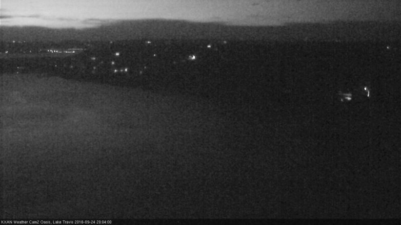 Lake Travis webcam, September 24, 2016 7:15 PM CT