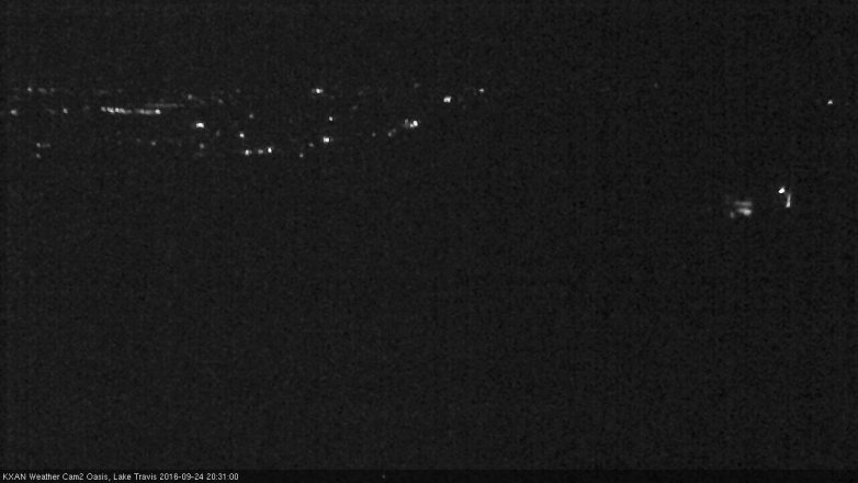 Lake Travis webcam, September 24, 2016 7:45 PM CT