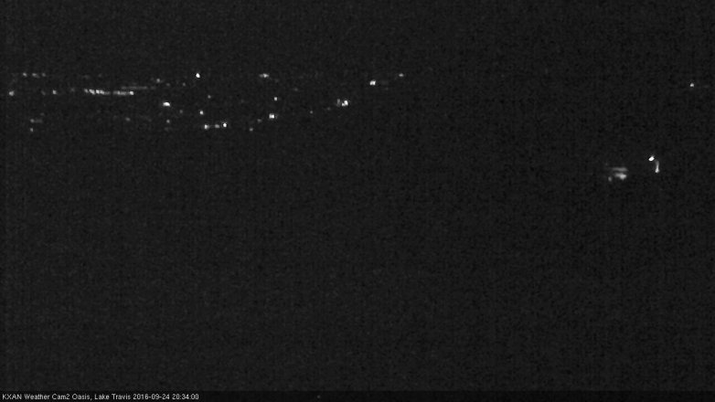 Lake Travis webcam, September 24, 2016 7:50 PM CT