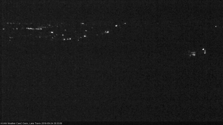 Lake Travis webcam, September 24, 2016 7:55 PM CT
