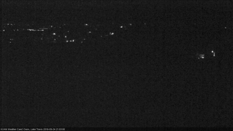 Lake Travis webcam, September 24, 2016 8:20 PM CT