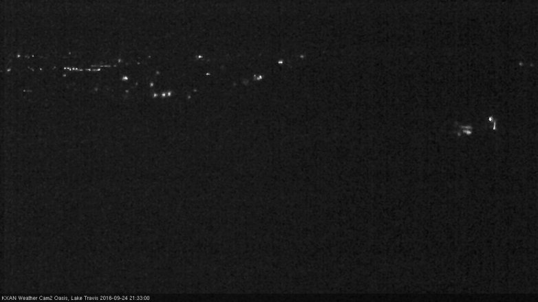 Lake Travis webcam, September 24, 2016 8:40 PM CT