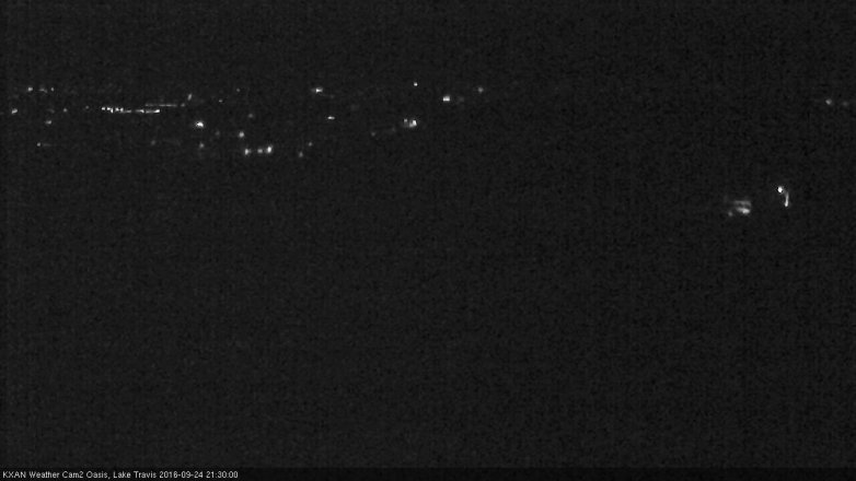 Lake Travis webcam, September 24, 2016 8:45 PM CT