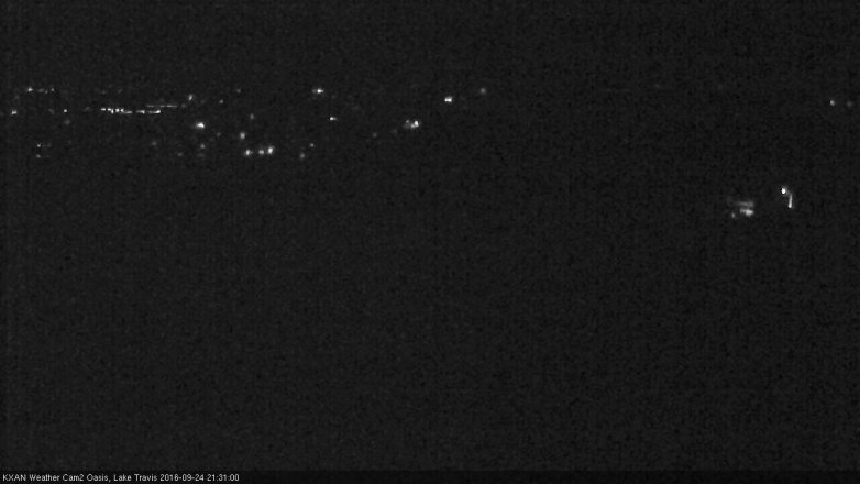 Lake Travis webcam, September 24, 2016 8:55 PM CT