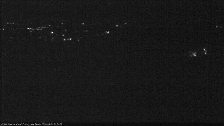 Lake Travis webcam, September 24, 2016 9:05 PM CT