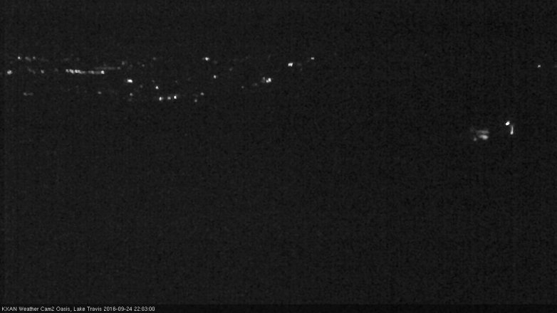 Lake Travis webcam, September 24, 2016 9:15 PM CT