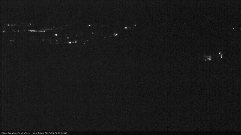 Lake Travis webcam, September 24, 2016 9:55 PM CT