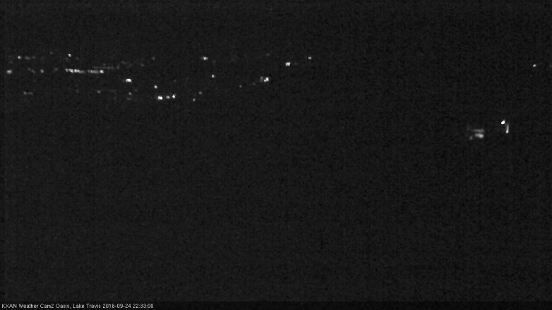 Lake Travis webcam, September 24, 2016 10:00 PM CT