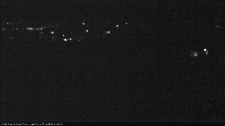 Lake Travis webcam, September 24, 2016 10:10 PM CT