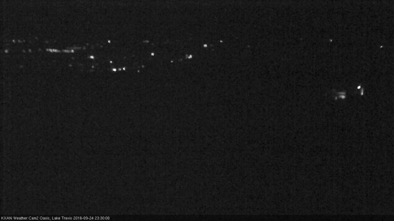 Lake Travis webcam, September 24, 2016 10:45 PM CT
