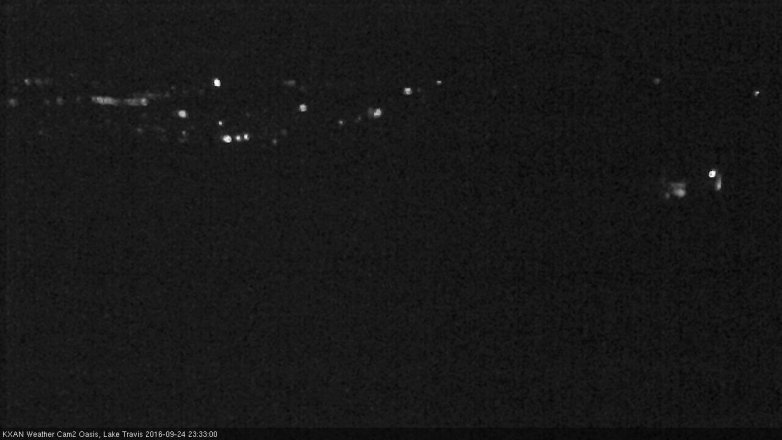 Lake Travis webcam, September 24, 2016 11:00 PM CT
